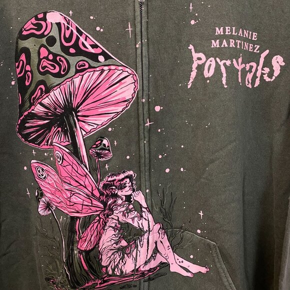 Melanie Martinez Portals Mushroom Fairy Hoodie Zip Up Size Large - Picture 2 of 4